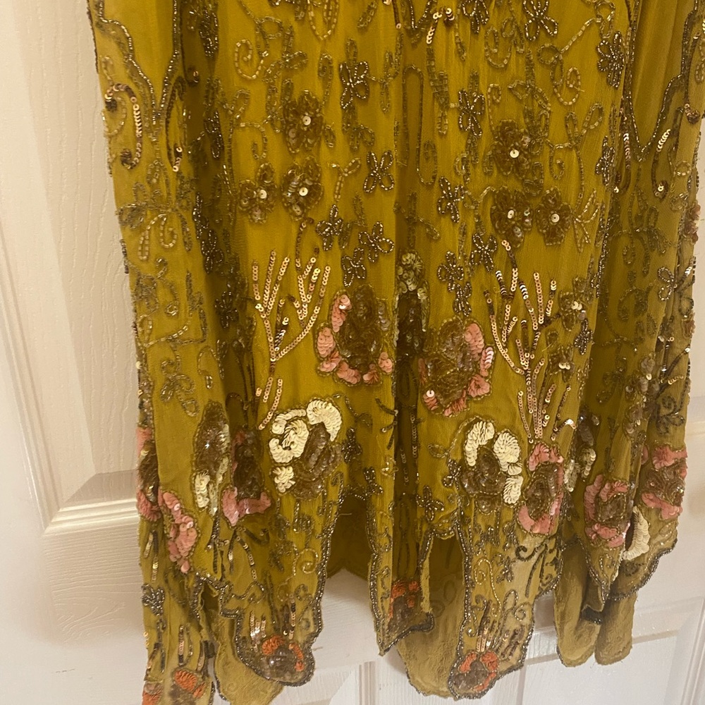 FREE PEOPLE MAGIC GARDEN PARTY DRESS 20s Flapper ART DECO Sequin Embellished S - Picture 6 of 16